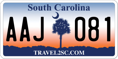 SC license plate AAJ081