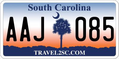 SC license plate AAJ085