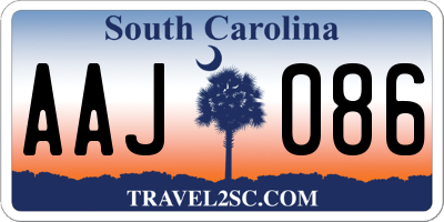 SC license plate AAJ086