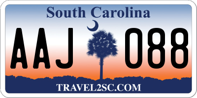 SC license plate AAJ088