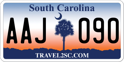 SC license plate AAJ090