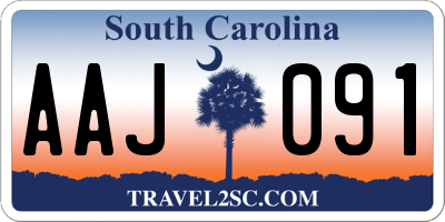 SC license plate AAJ091