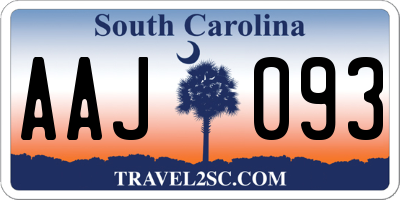 SC license plate AAJ093