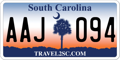 SC license plate AAJ094