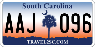 SC license plate AAJ096