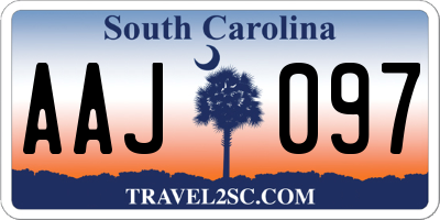 SC license plate AAJ097