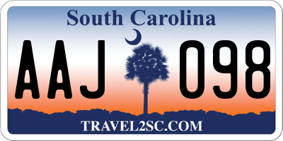 SC license plate AAJ098