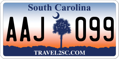 SC license plate AAJ099