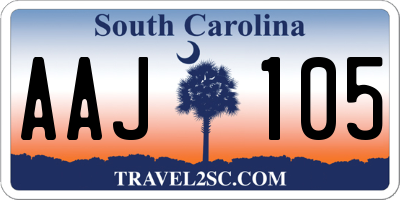 SC license plate AAJ105