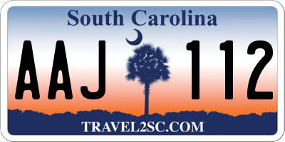 SC license plate AAJ112