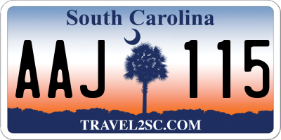 SC license plate AAJ115