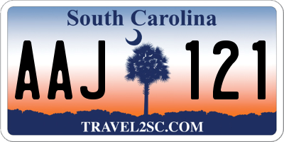 SC license plate AAJ121