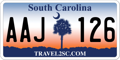 SC license plate AAJ126