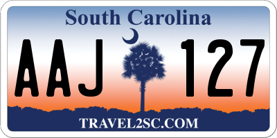 SC license plate AAJ127