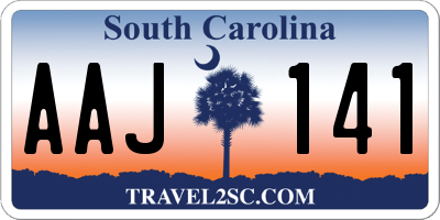 SC license plate AAJ141