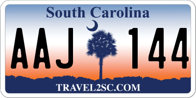 SC license plate AAJ144