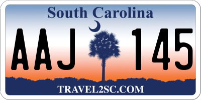 SC license plate AAJ145