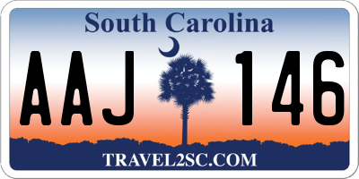 SC license plate AAJ146