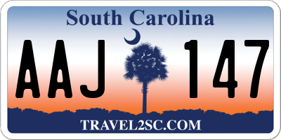 SC license plate AAJ147