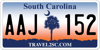 SC license plate AAJ152