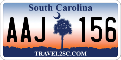 SC license plate AAJ156