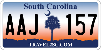 SC license plate AAJ157