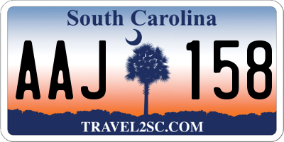 SC license plate AAJ158