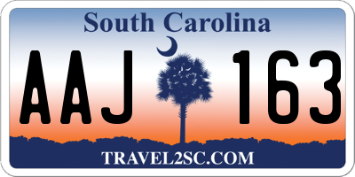 SC license plate AAJ163