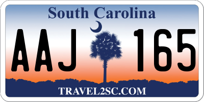 SC license plate AAJ165