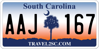 SC license plate AAJ167