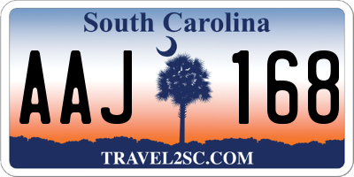 SC license plate AAJ168