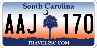 SC license plate AAJ170