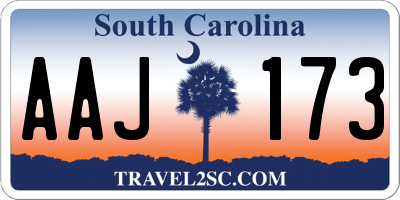 SC license plate AAJ173