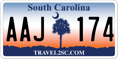 SC license plate AAJ174