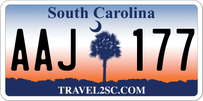 SC license plate AAJ177