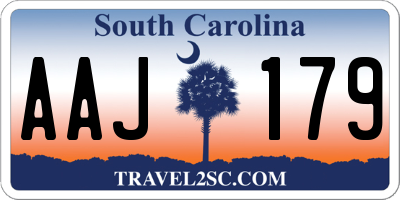 SC license plate AAJ179