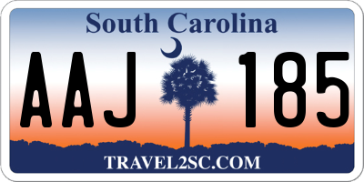 SC license plate AAJ185