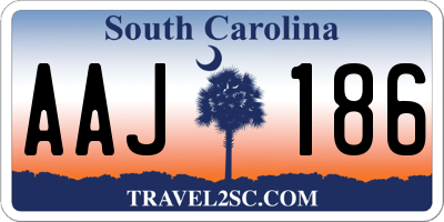 SC license plate AAJ186