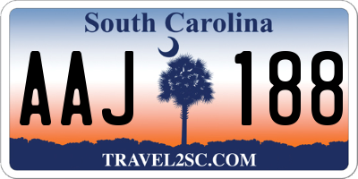 SC license plate AAJ188