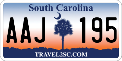 SC license plate AAJ195