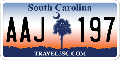 SC license plate AAJ197