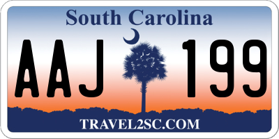 SC license plate AAJ199