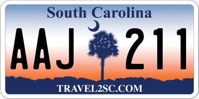 SC license plate AAJ211