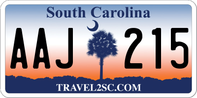 SC license plate AAJ215