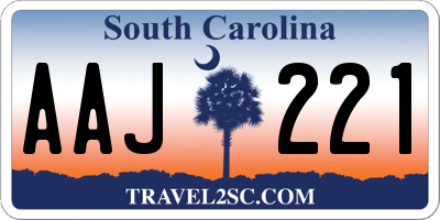 SC license plate AAJ221