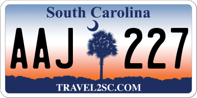 SC license plate AAJ227