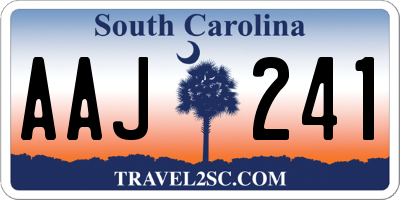 SC license plate AAJ241