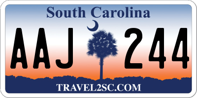 SC license plate AAJ244