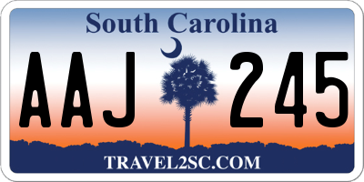 SC license plate AAJ245