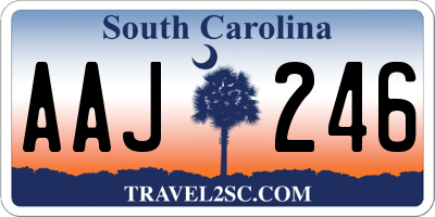 SC license plate AAJ246